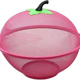 Mesh Fruit Basket with Lid Metal Wire Basket for Restaurants Kitchen Counter-21