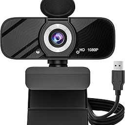 Gozvrpus HD USB Webcam with Built-in Microphone and Swivel Tripod, 1080P Video Wide Angle Camera, Privacy Cover, for PC or Laptop (Black)-17