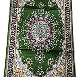 UJEAVETTE Portable Muslim Prayer Rug Carpet Polyester Fast Drying Lightweight 65x120cm Green-image-57