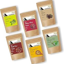 Laam Herbals Amla, Reetha, Shikakai, Bhringraj, Hibiscus & Methi Powder | Nourish, Improves Texture, Strengthens, and Provide Overall Scalp Health (6X50 g)-image-43