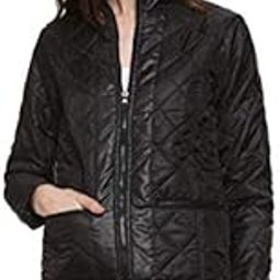 Women's Quilted Puffer Jacket with Zip Closure for Casual Wear | Mock Neck | Long Sleeve | Zipper Closure | Polyester Jacket Crafted with Comfort Fit for Everyday Wear-image-43