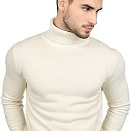 UK Lifestyle high Neck Sweaters for Men Sweaters for Men Winter Black Off White mahroon Navy Blue-image-28