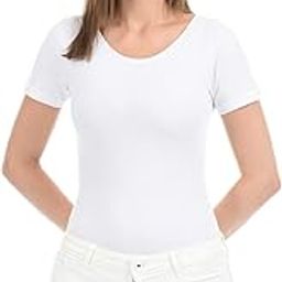 Oneway| Half Sleeves stylish fashion Round neck Bodysuit top for women| Elegant| Bodycon| Cotton| Everyday Wear| Comfortable| Slim fit| Solid basic| Knit-image-23