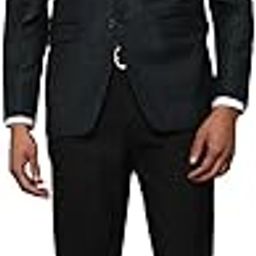 Jacquard Polyester Viscose Slim Fit Men's Jacket-image-58