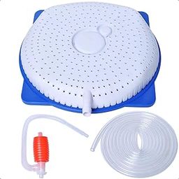 Wadoy Above Ground Pool Cover Siphon Pump, Manual PVC Plastic Winter Swimming Pool Pump Accessory, White-9