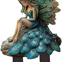 Peacock Fairy Garden Stake 2D Creative Decoration for Path Outdoor Plant Pot| Wooden Plaque | Wall Hanging Sign | Decorative Sign-image-85