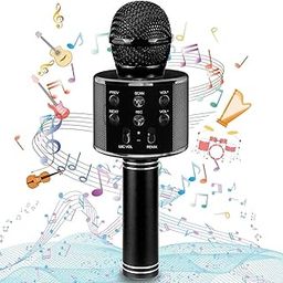 Mahadev Toy Gallery Karaoke Mic with Speaker Bluetooth, Wireless Bluetooth with LED Lights, Portable Handheld Mike for Singing, Great Gifts Toys Assorted Colour-image-80