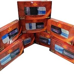 Fabrics Makers Men's Combo of Unstitched Poly Cotton Plain Shirt and Trouser Fabric Set - Gift Pack (Multicolour_Free Size) Set of 8-12