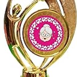 Family Shoping for Microfiber Grandmaa Worlds Best Dadi Maa Trophy Medal Award for Mother (White)-25