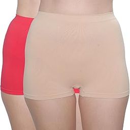 Women's Breathable and Comfortable Polyamide with Elastane Boy Shorts Panty Pack of 2-image-28
