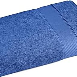 Himeya Bamboo Bath Towel|400 GSM|1 Piece Bamboo Towel for Men/Women | 100% Cotton| 70 cms x 140 cms |Ocean Blue-image-14