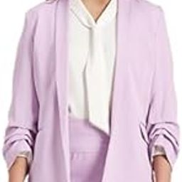 Spunky-Lavender Ruched Sleeve Blazer-image-44