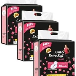 Extra soft Sanitary Pad napkin maxi jumbo 320mm XXXl size For Women Combo 40+40+40 Pads Pack Of 120 (3XL (Pack of 120))-image-24