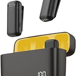 CALANDIS™ Mini Lapel Mic Compact with Charging Case for Broadcast Vlog Video Recording Black Yellow Type C | Microphones | Parts & Accessories | Radio Communication-image-41
