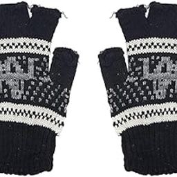Warm Woolen Fingerless Winter Protective Gloves for Hand Riding, Cycling, Bike Motorcycle for Boys, Girls, Men and Women (Pack of 1)-image-11