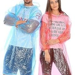 Pocket Size Disposable Raincoat for Men & Women for Travel Use || Emergency Use Easy to Carry & Wear Thin Plastic Rain Card || Rainsuit Rain Protection || Thin Raincoat Poncho || Free Size.-picture-50