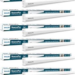 PHILIPS 20-Watt Emergency Inverter Batten | Reserve Plus 4-feet Rechargeable Inverter Batten for Home & Living Room | Colour : Cool Day Light, Pack of 6-29