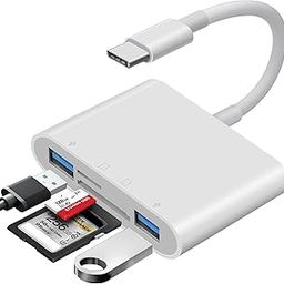 USB C SD Card Reader for Mac/MacBook/iPad/iPhone 15, WNXSLOAD Micro SD Card Reader with Dual USB Ports, Card Reader for Camera Memory Card, Micro SD Card Adapter for USB C Devices-13