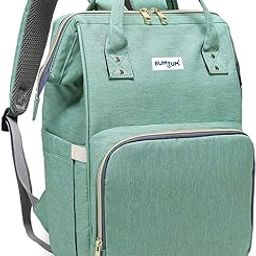 Bumtum Baby Diaper Bag for Mothers | Spacious Waterproof Backpack with Multiple Pockets to Easily Organise Baby Essentials Diaper Backpack (Green)-picture-12