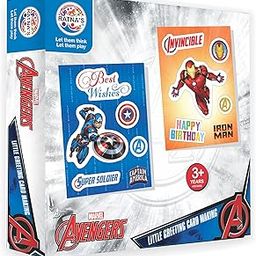 RATNA'S Marvel Little Greeting Card Making Avengers Themed Art & Craft DIY Kit for Kids-image-41