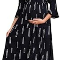 Women's Rayon All Over Printed Kurti Gown, Maternity Kurti, and Feeding Dress – Comfortable and Elegant Maternity Wear for Women(Maternity Kurti)-image-99