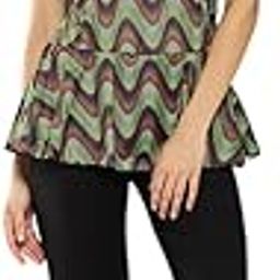 Womens Sports Wear Green-Black Colour Abstract Print Nylon Swim Suit-(XS-4XL)-(SW-W-SHM-C-1117-GREEN-48)-image-23