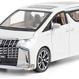 Alokik Enterprise 1:32 Alphard 2021 Model Die-Cast Metal Pull Back Car with 6 Openable Doors with Sounds and Lights Toy Decoration Car Best Gift Toys for Kids【White】-12