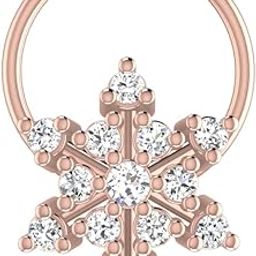 avsar 18K Rose Gold & Certified Diamond Nosering For Women's/Girls | Stylish & Elegant | AVNO131PA-picture-22