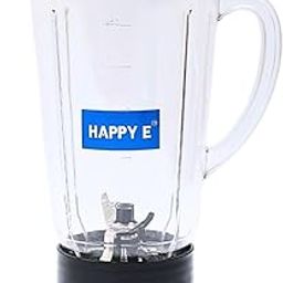 HAPPY E (SPECIAL EDITION) Liquidizer for (JMG) Juicer Mixer Grinder | Plastic Blender Jar | Shaker | Plastic Juicer Jar | (1500ML), (Black) | with Bushplate-2