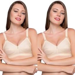 Sarita Women's Pure Cotton Non-Padded Non-Wired Full Coverage Bra Pack of-2-image-41