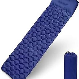Vruta Inflatable Sleeping Mat Pad, Ultralight Camping Mattress with Pillow, Waterproof Leak-Proof Inflating Single Bed, Portable Air Pad Mat for Backpacking,Camping,Travel-image-57