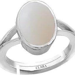 Opal 3cts or 3.25ratti Stone Silver Adjustable Ring for Men-image-53