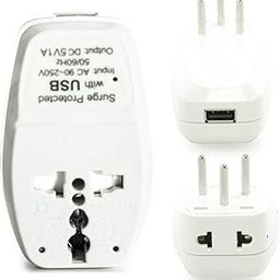 OREI India to Israel, Gaza, Palestine & More (Type H) Travel Adapter Plug - 3 in 1 - CE Certified - RoHS Compliant with USB and Surge Protection Worldwide Adapter (DBU-H)-72