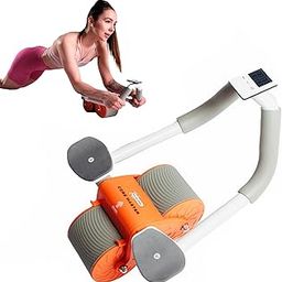 KLIK-POL Core Master 2023 - Abdominal Exercise Roller with Elbow Support, Automatic Rebound, Double Wheel Design, Perfect Home Gym Fitness & Abs Workout Equipment with a timer-picture-30