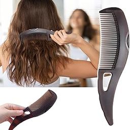 KIDLOOP Dandruff Comb Energy Massage Comb Scalp Brush for Dandruff Removal, Lice Remover Products, Hair Dressing Comb, Plastic, Brown, Unisex-image-53