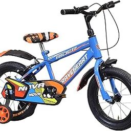 BRAVEHEART Rider NOVA Kids Bicycle, 14-inch, Blue and Orange, with Training Wheels, Ages 3-5 Years-picture-12