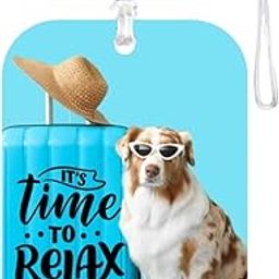 TPJ Handmade Resin Customized Luggage ID Tag with Pet Name Dog Cat Photo, Cute Personalized Travel Bag Identifier Label, Travel Accessories Ideal for Gifting - Suitcase Buddy Pet Voyage Serene Paws-image-78