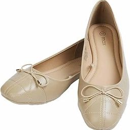 Womens Women Textured Ballerinas with Bow PU-image-8