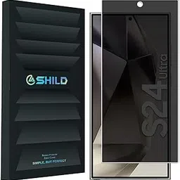 SHILD® Privacy Tempered Glass Screen Protector for Samsung Galaxy S24 Ultra (6.8") – Anti-Spy | 100% Fingerprint Unlock Support | Full Screen Coverage | HD Clarity | Easy Installation | 1 Pack /-image-77