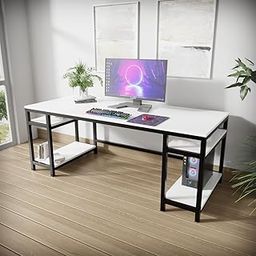 Riyan Luxiwood® Edward Computer Table in Engineering Wood for Home & Office, Simple Style Desk, Scratch Resistance Surface, Easy to Assemble. (White)-1