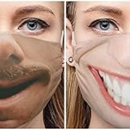 ™ 2x Protective Mask Funny Face Mouth Party Half Mask Outdoor | Masks & Eye Masks | Accessories | Costumes, Reenactment, Theater-42