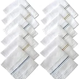 100% Cotton Premium Collection Handkerchiefs Hanky For Men - Large Size-image-50