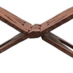 PujaNPujari Wooden Holy Book Stand for Reading - Hand Craved Book Reading Stand (Length - 25 Cm)-29