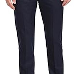 Men's Solid Twill Wool Blend Slim Fit Trousers-picture-55