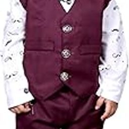 Boys Party Suit Purple+White Colour-image-1