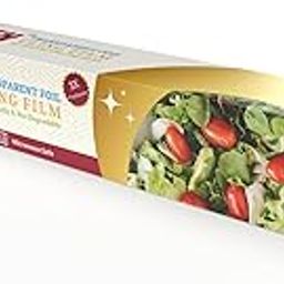 Bio-Degradable Cling Film Roll | 100 Metres Length (1) x 30 cm Width x 5 cm Height | Multipurpose Transparent Foil for Food Preservation, Storage & Microwave Cooking-image-95