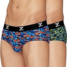 Men's Shuffle Micromodal Regular Fit Printed Antimicrobial Briefs with No Marks Waistband (Pack of 2)-image-19