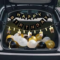 Party Propz Car Boot Theme Birthday Decoration Items - 33 Pcs Car Birthday Decoration Kit | Happy Birthday Banner | Happy Birthday Balloons | Led Light | Car Decoration for Birthday (Cardstock, Latex)-image-84