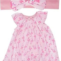 Linen Duck Print Baby Midi Dress/Romper With Hair Band For Baby Girls (CKGD-0149-0-3M_PT)-image-90