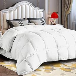 Day Care - Restful Sleep Microfiber All Season Comforter 250-GSM (92" x 106" Inches/233cm x 269cm) - King Size Comforter|White-image-58